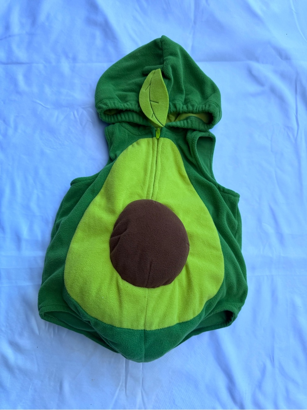 Carter's Green Avocado Hooded Costume with Brown Pit Size 3-6 M